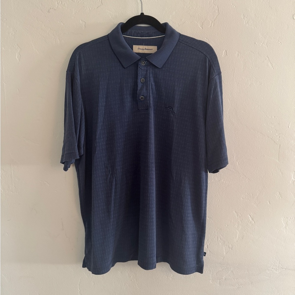 Tommy Bahama Blue Short Sleeve Polo Men’s L